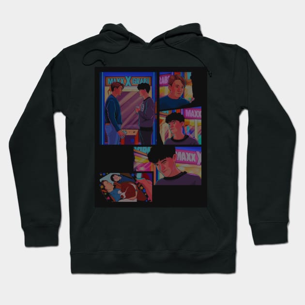 Nick and Charlie- Heartstopper arcade alt Hoodie by daddymactinus